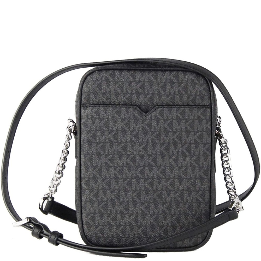 MICHAEL Michael Kors Black Logo Crossbody Bag with Gold Hardware - Picture 3 of 6